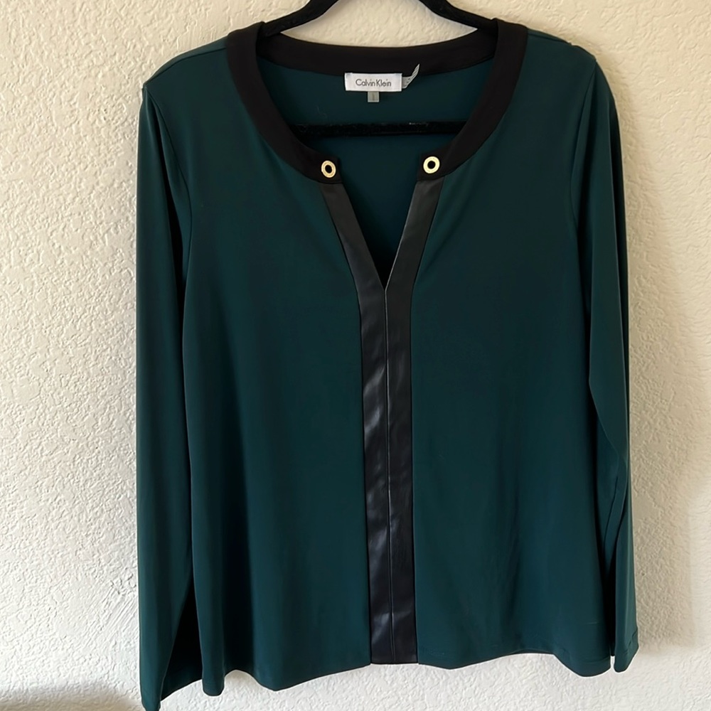 5 for $10 Calvin Klein green blouse